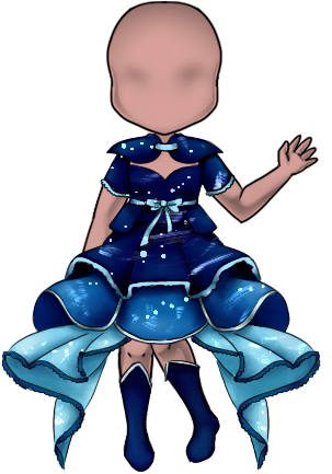Snow Drift Gown The White Markings Are Supposed To - Cartoon (500x500)