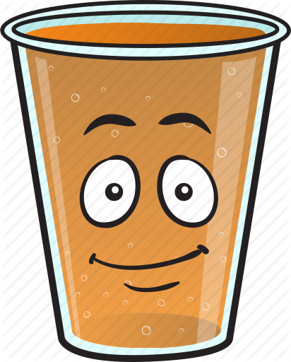 Vector Free Stock Iced Coffee Emoji Cartoons By Vector - Cartoon Cup Of Water (412x512)