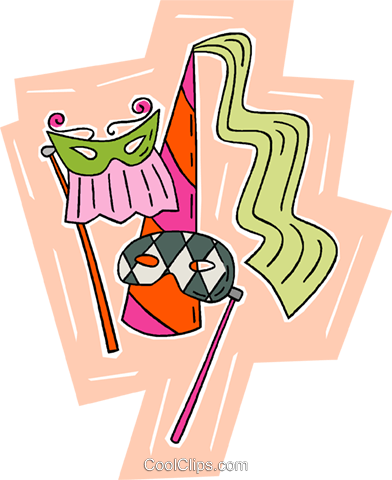 Drama Masks Royalty Free Vector Clip Art Illustration - Illustration (392x480)