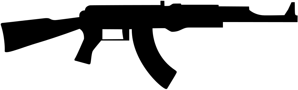 Png Transparent Download 40 Clip Ak47 - Ak 47 Vector Png (1024x310)