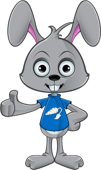 Giving A Thumbs Up - Rabbit Holding A Sign (325x547)