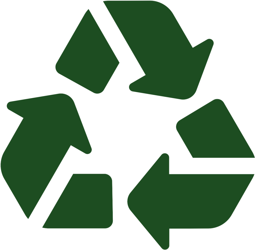 We Reuse And Recycle Egg Boxes And Our Glass Jars At - Simbolo De Reciclaje En Formato Png (1024x1024)