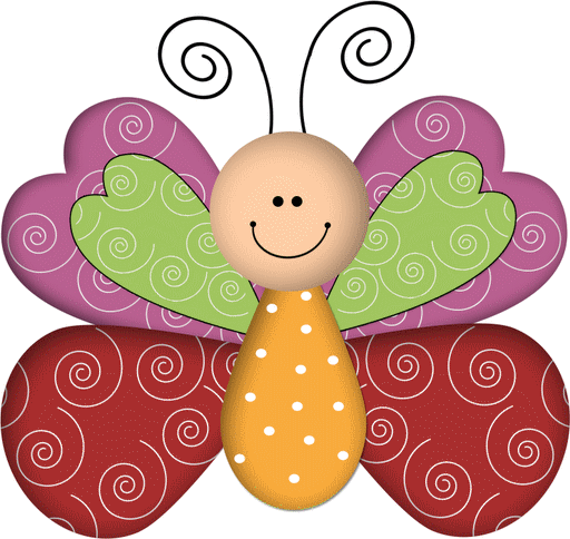 Related Image Cute Butterfly, Butterfly Clip Art, Clipart - Mariposas Animadas A Color (512x484)