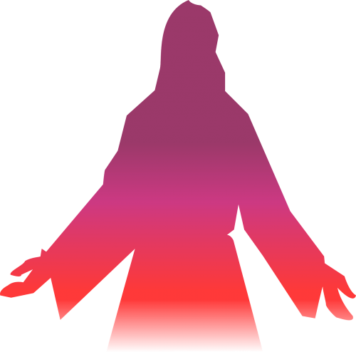 Jesus With Open Arms Silhouette (500x494)