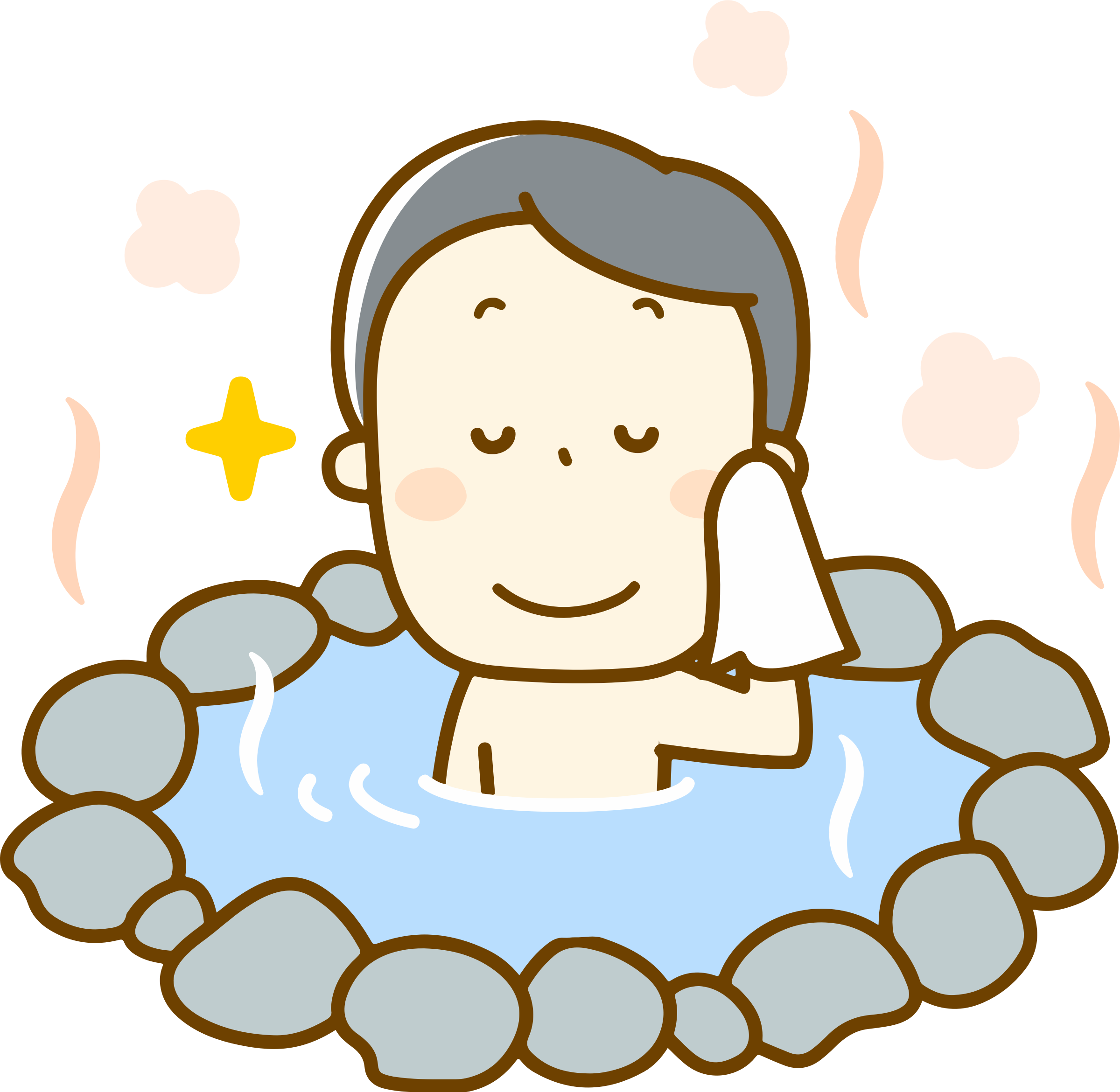 Onsen - Clipart Hot Spring Png (2400x2341)