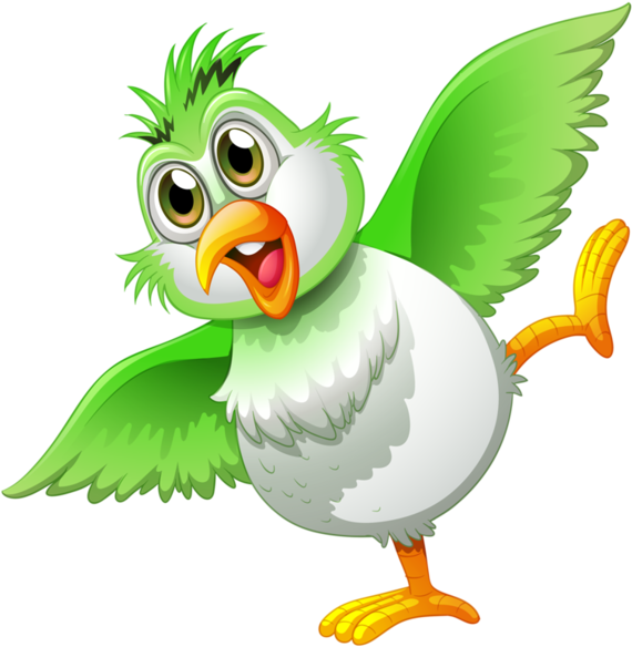 Déco - Colorful Birds Cute (600x606)