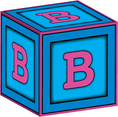 Baby Blocks Letter M (390x386)