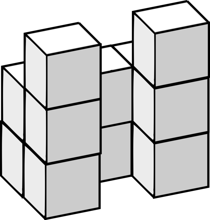 Find The Area Of A Rectangle Three-dimensional Space - Cube (715x750)