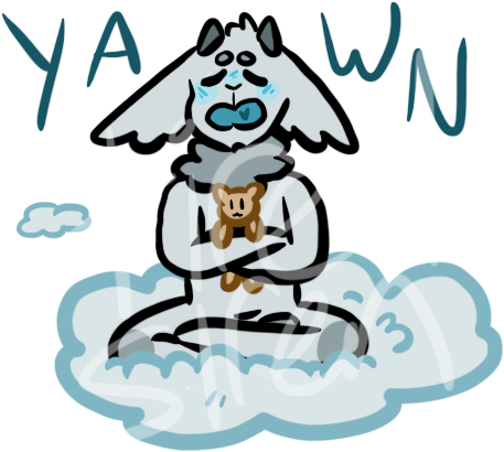 Belongs To Poofygirl A Very Tired Floof Made From All - Cartoon (500x500)