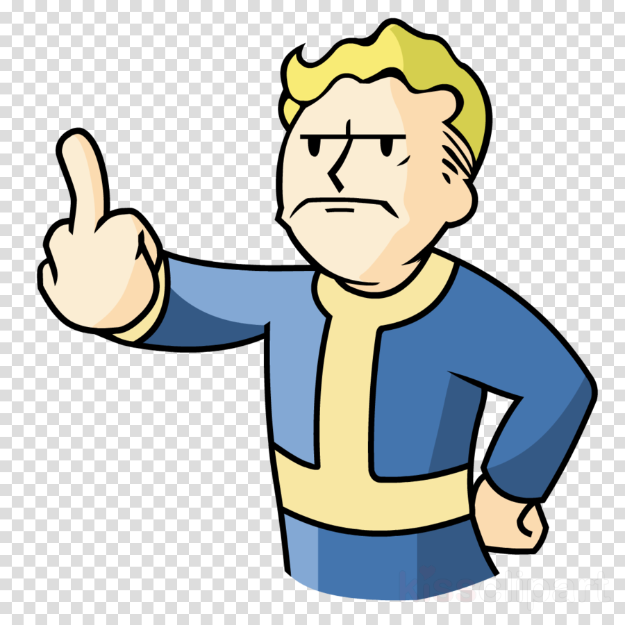 Vault Boy Middle Finger Clipart Middle Finger The Vault - Fallout 4 Middle Finger (900x900)