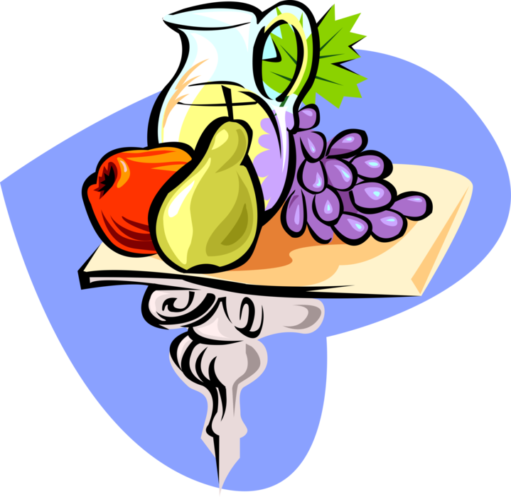 Frutas E Vinho Livre De Direitos Vetores Clip Art Ilustração - Frutas E Vinho Livre De Direitos Vetores Clip Art Ilustração (719x700)