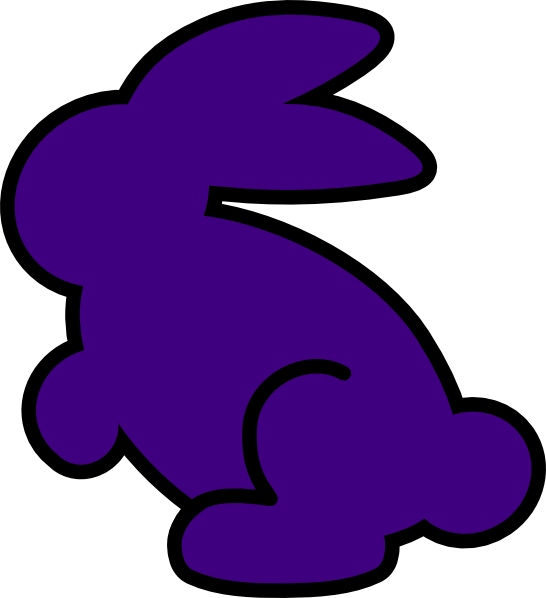 Purple Rabbit Clipart - My Butt Hurts (546x598)