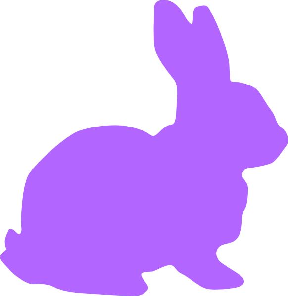Purple Rabbit Clip Art At Clker - Purple Bunny Clip Art (582x599)