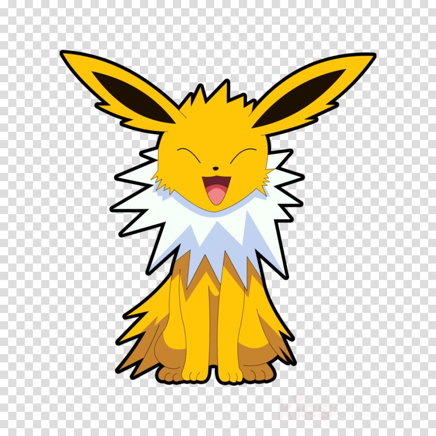 Jolteon Sitting Clipart Jolteon Pokémon Eevee - Jolteon Sitting Down (900x900)