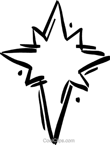 Christmas Star Royalty Free Vector Clip Art Illustration - Christmas Star Vector Png (364x480)