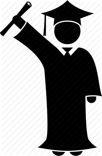 Vector Royalty Free Library University Student By Gan - Graduated Icon (334x512)