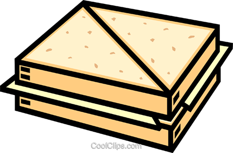 Cheese Sandwich Royalty Free Vector Clip Art Illustration - Sandwich Cut In Triangles Clipart (480x316)