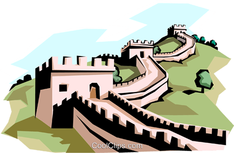 The Great Wall Of China Royalty Free Vector Clip Art - Great Wall Of China Vector (480x314)