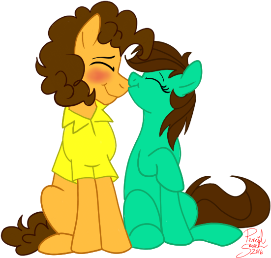 Hufflepuffrave, Blushing, Boop, Canon X Oc, Cheese - Cartoon (578x535)