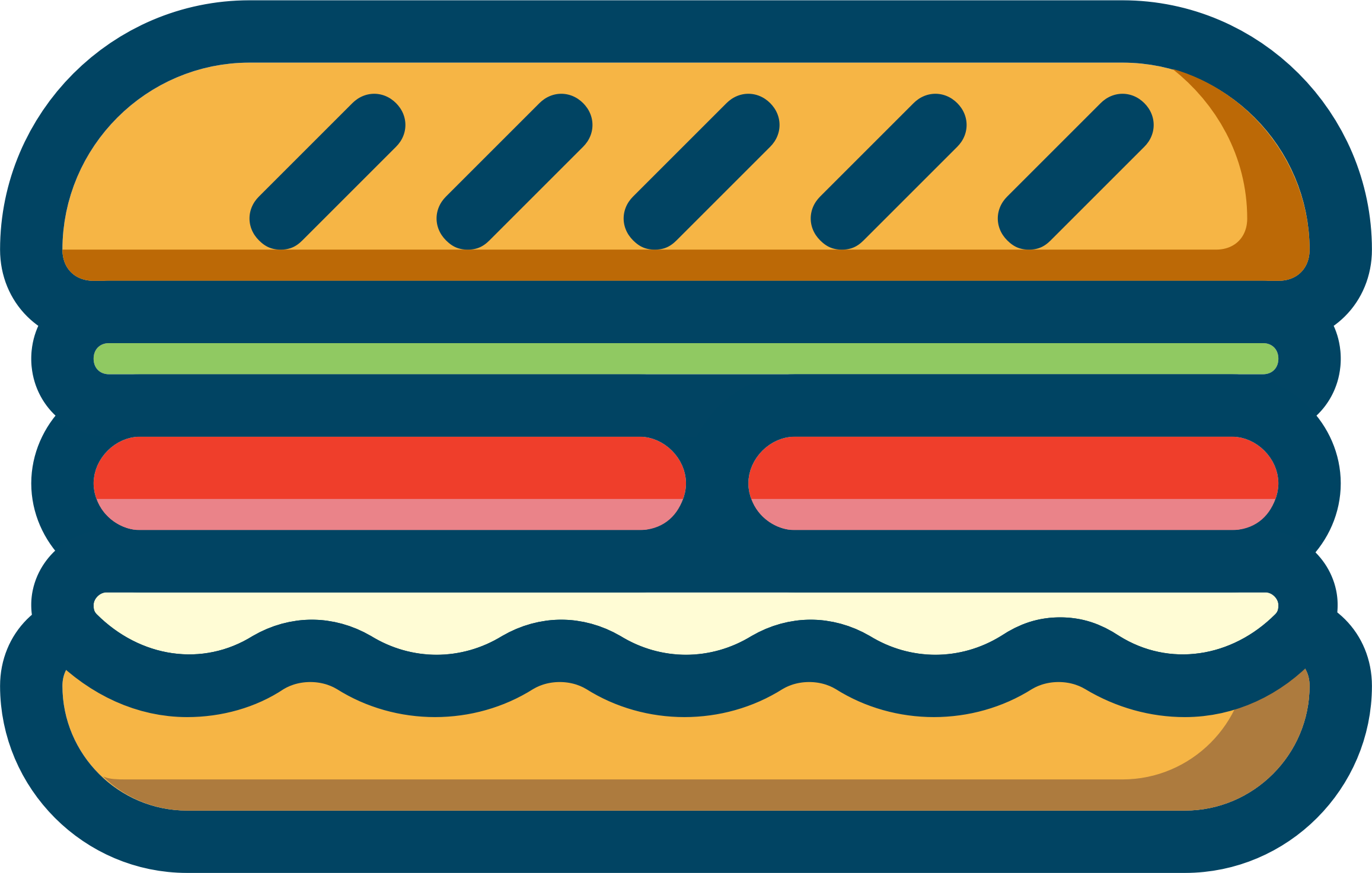 Submarine Sandwich Hamburger Butterbrot Italian Sandwich - Hoagie Clip Art (2314x1473)