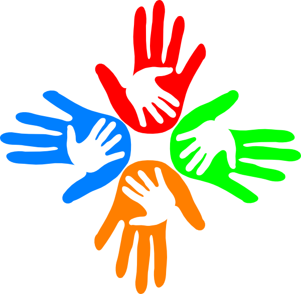 Colors Colored Hand Pencil And In Color - Colored Hands (600x587)