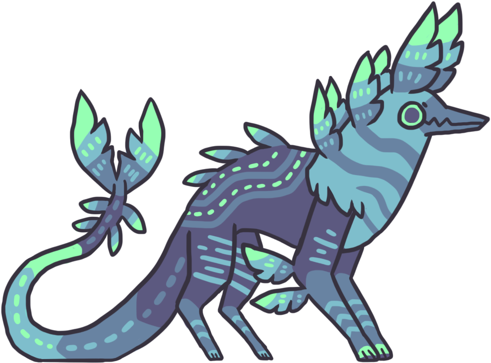 Wolfy Sea Dragon - Portable Network Graphics (1000x729)