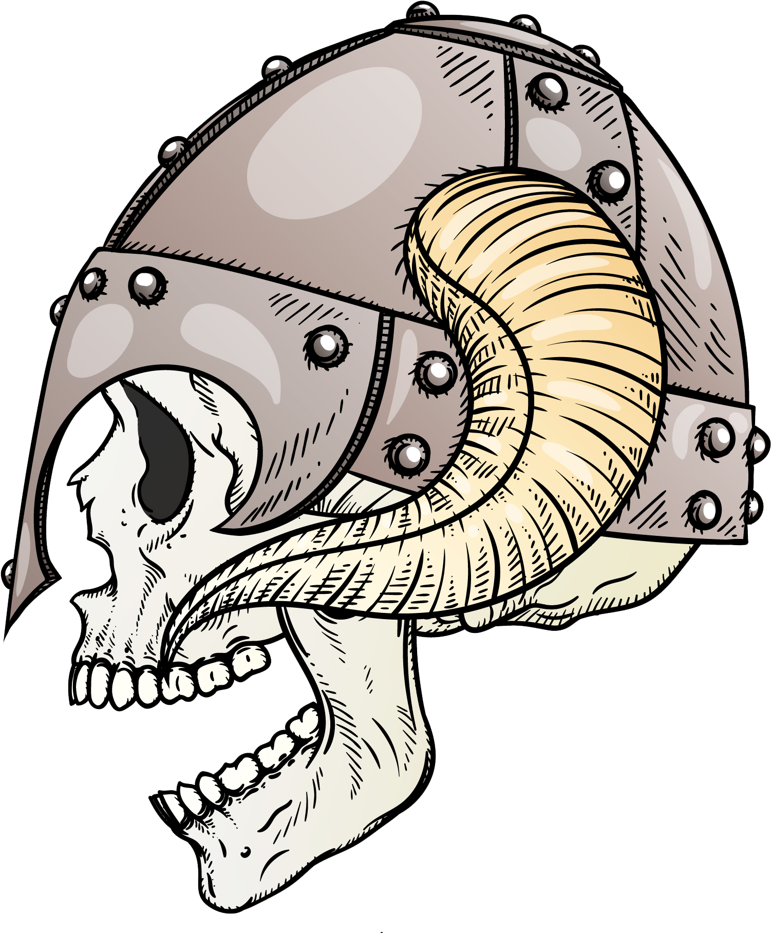 Illustration Of A Native American Indian Skull (2000x2000)
