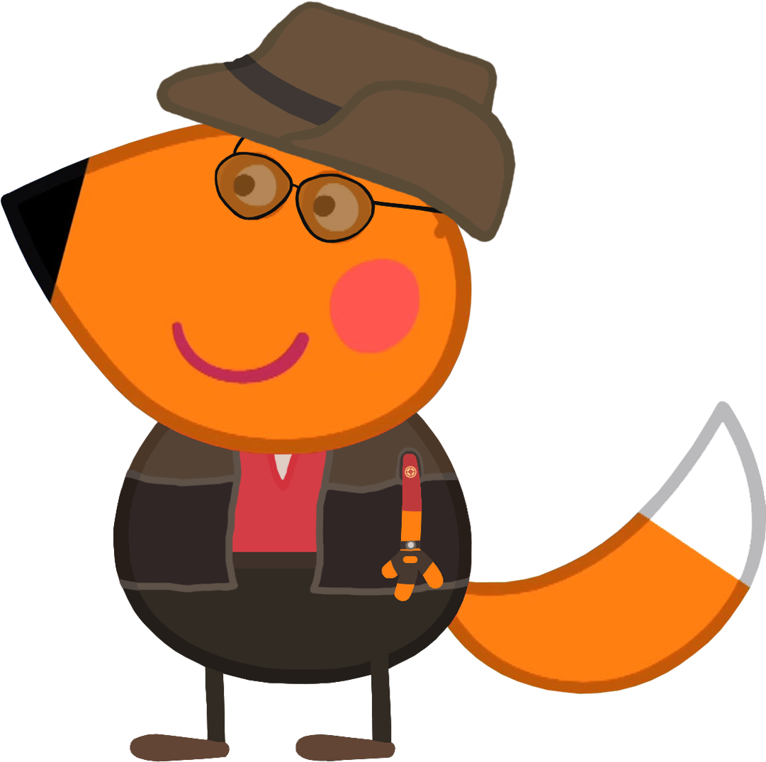 Snipers Clipart Pig - Peppa Pig Freddy Fox (1107x1102)