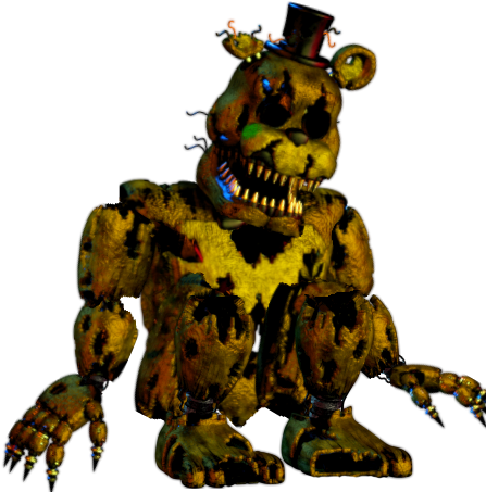 Png Free Download Imgur - Nightmare E Golden Freddy (467x468)