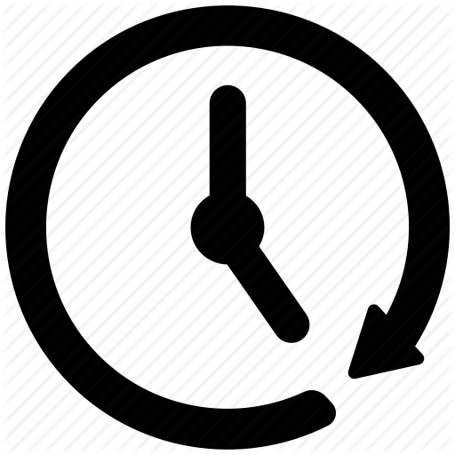 History Vector Arrow Picture Freeuse - Clock With Arrow Icon (512x512)