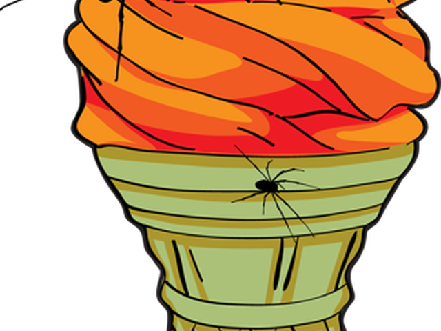 Halloween Clipart Dessert - Halloween Ice Cream Cone (640x480)