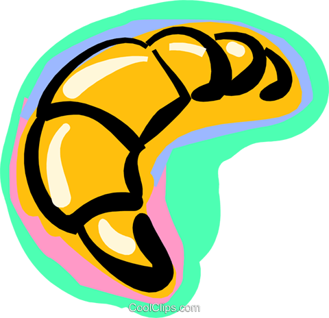 Croissant Royalty Free Vector Clip Art Illustration - There Is There Are Ppt (480x464)