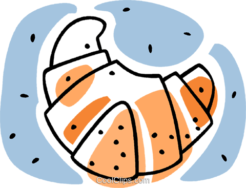 Croissant Royalty Free Vector Clip Art Illustration - Québec (480x367)