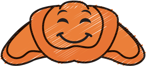 Freeuse Library Croissant Character Icons By Canva - Bread (550x550)