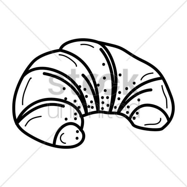Download Croissant Black And White Clipart Croissant - Croissant (600x600)