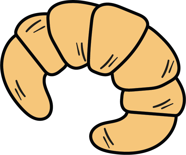 Croissant Clipart, Bakery Clipart, Menu Clipart, Food - Bakery (628x523)