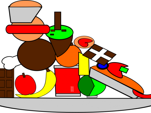 Croissant Clipart Cartoon - Food And Water Cartoon (640x480)