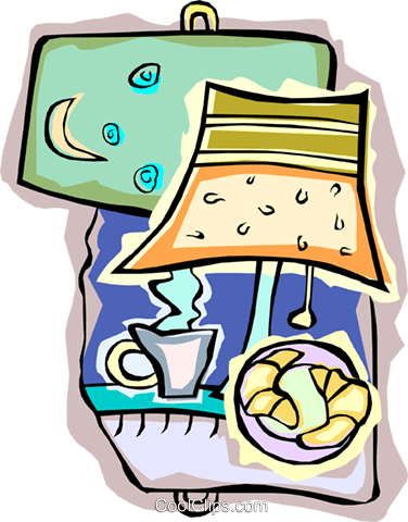 Desk Lamp With Coffee Royalty Free Vector Clip Art - Desk Lamp With Coffee Royalty Free Vector Clip Art (376x480)
