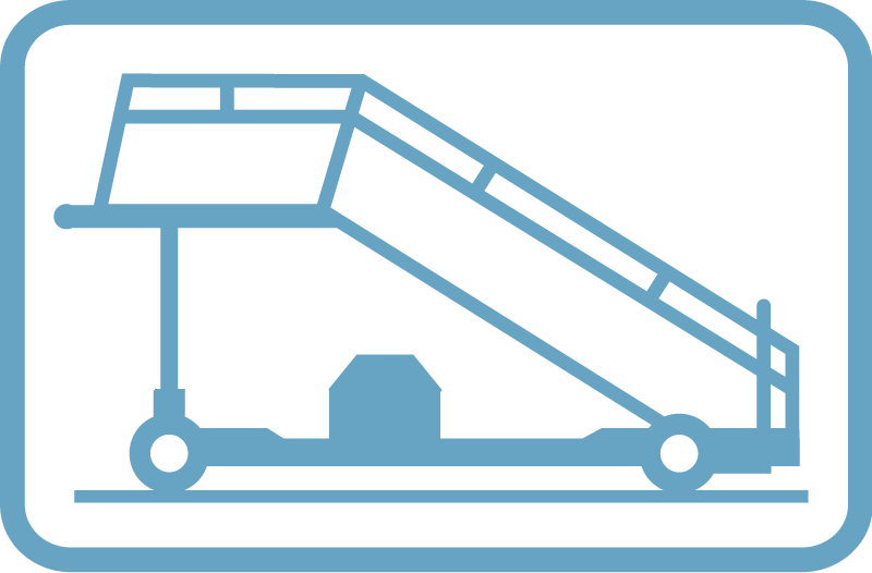 Pictogram For Passenger Stairs, Passenger Boarding - Disabled Signs (800x526)