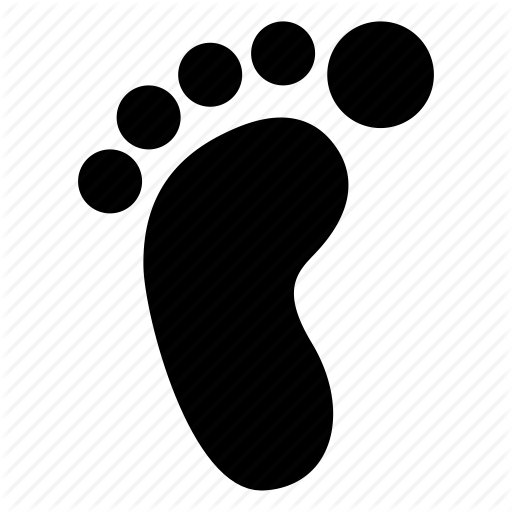 Baby Footprint In Sand Png - Footprint Shape (512x512)