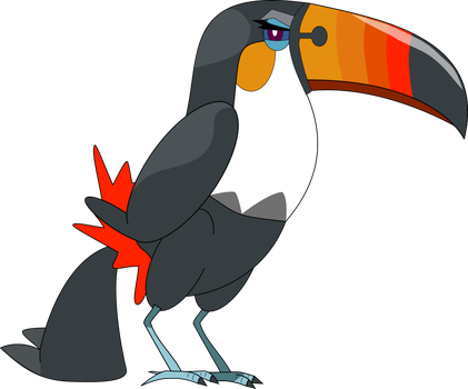 Toucan Clipart Branch - Pokémon Sun And Moon (421x350)