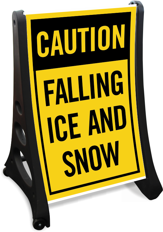 Falling Ice Snow A-frame Portable Sidewalk Sign Kit - Kiss And Drop Off (800x800)