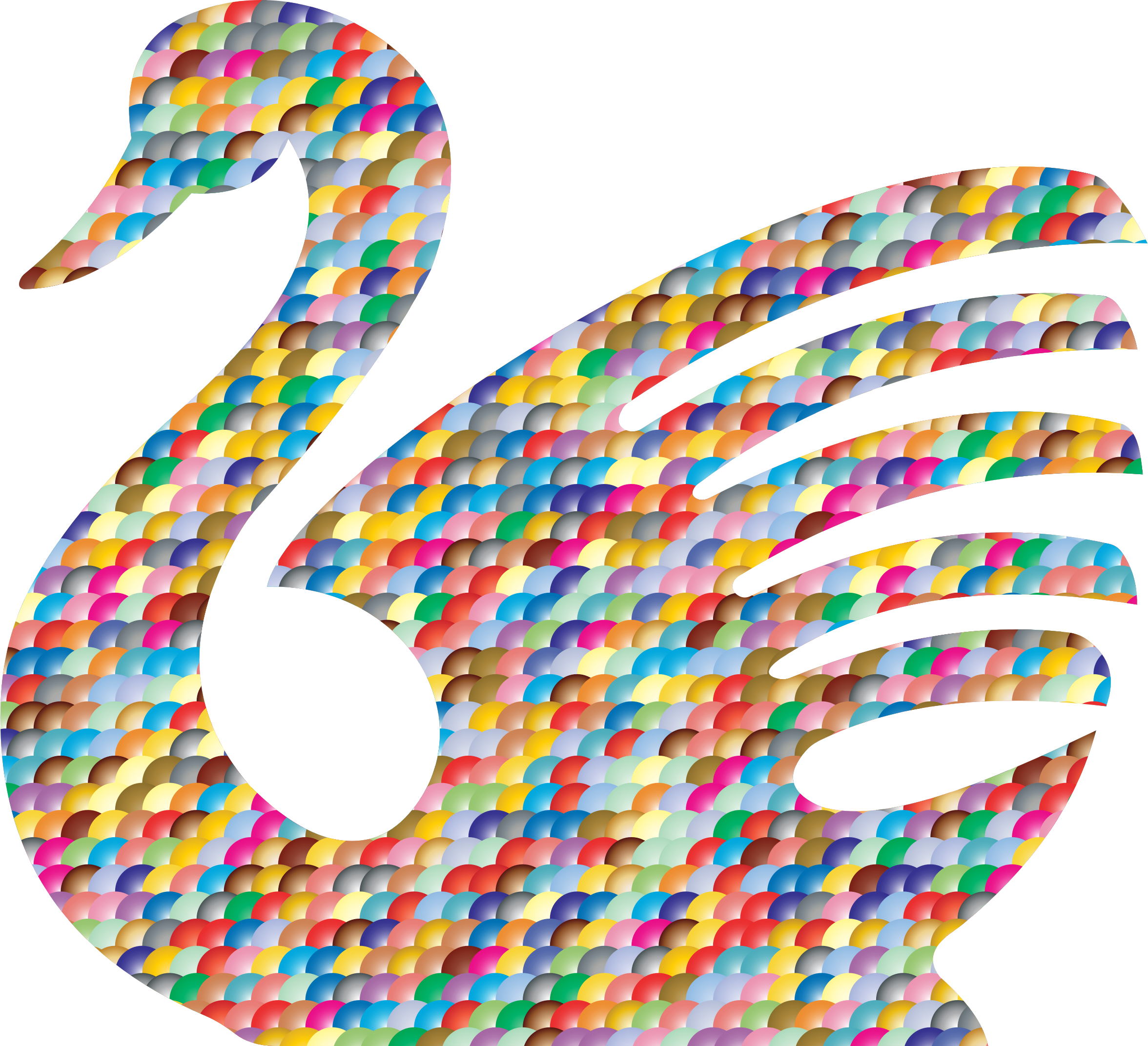 Bumps Cliparts - Prismatic Goose Bumps Swan3 (2352x2144)