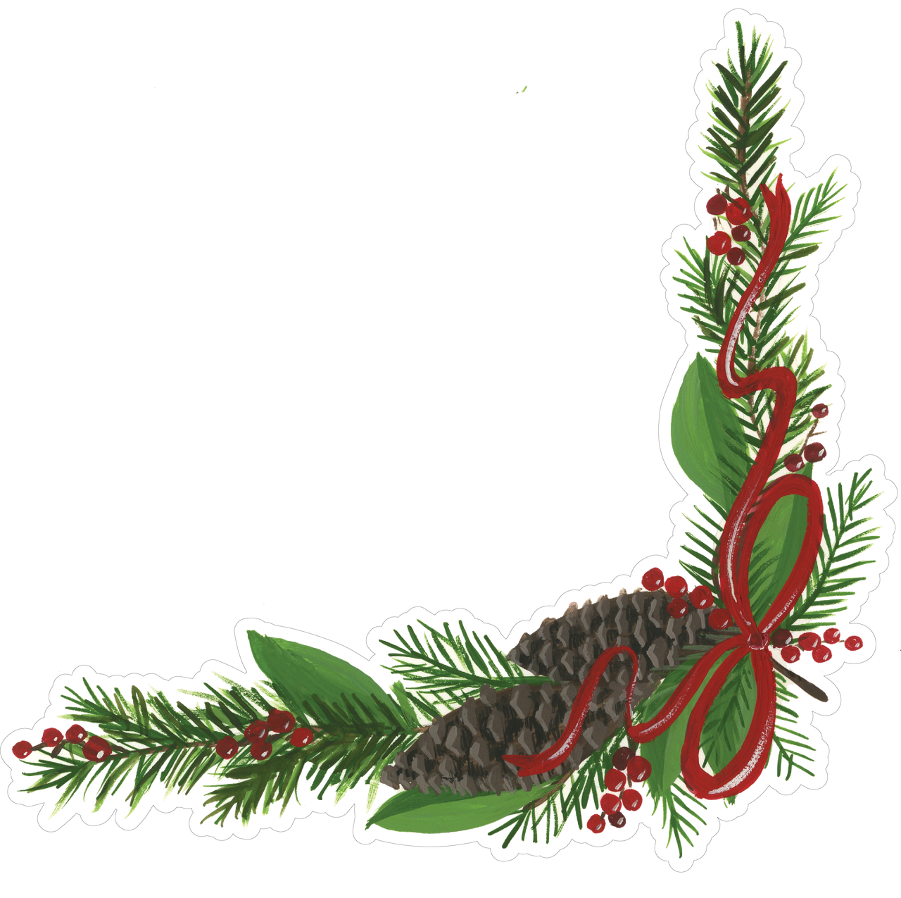 Image - Corner Garland Png (1280x1275)