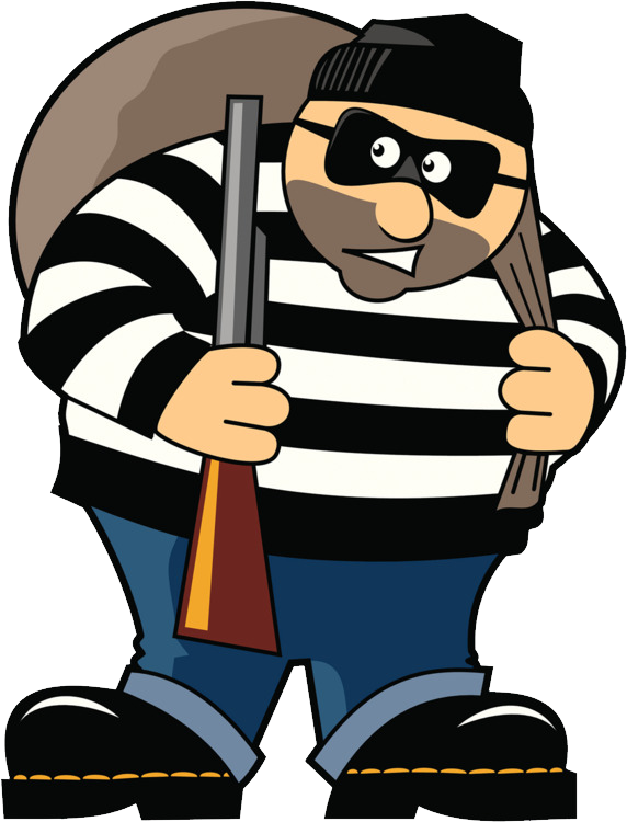 Thief, Robber Png - Cartoon Robber (572x750)
