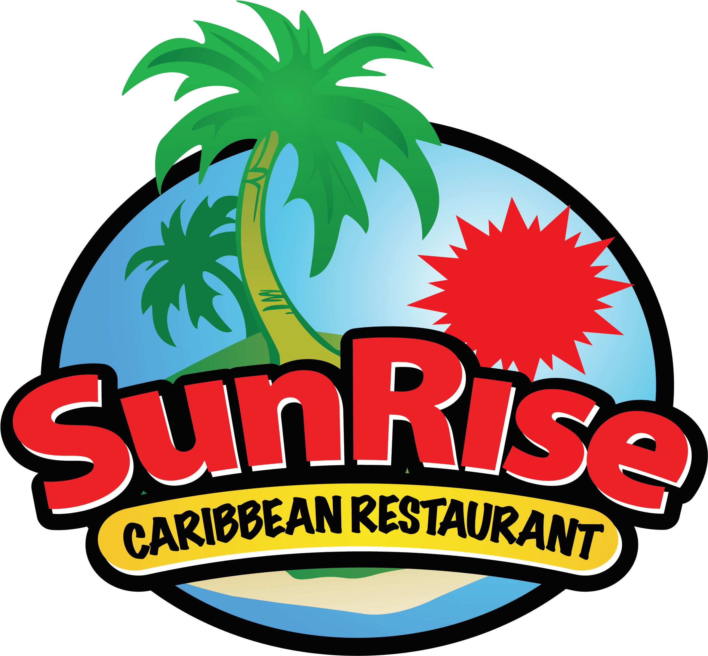 Is Open Until - Sunrise Caribbean Restaurant Logo (2430x2300)