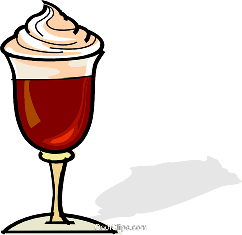 Gourmet Coffee Royalty Free Vector Clip Art Illustration - Whipped Cream Clip Art (480x467)