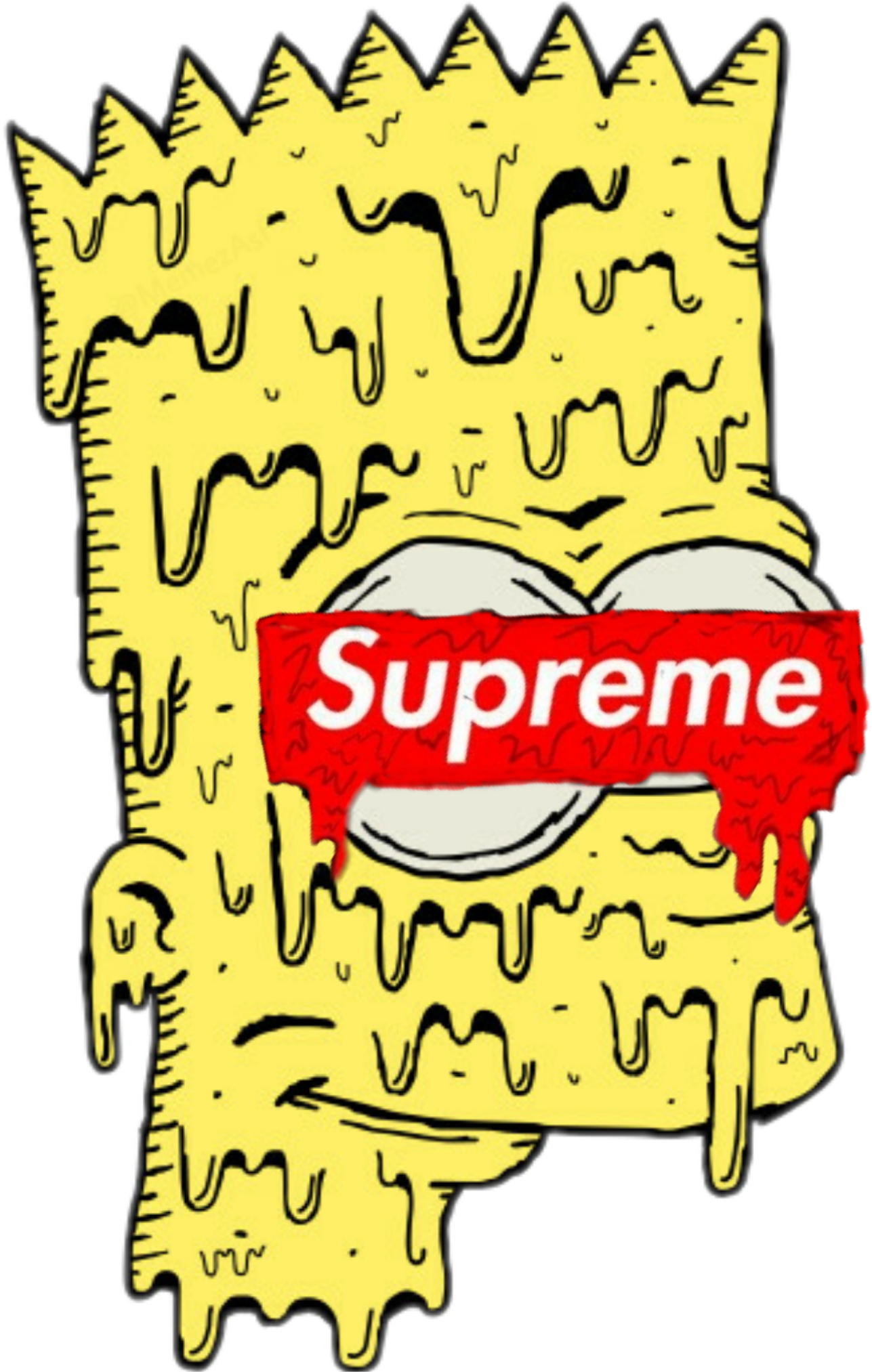 Bart Simpson, Supreme, Block Prints, Bedrooms - Imagenes De Bart Supreme (2289x2289)