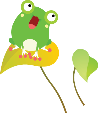 Kids Singing Frog Wall Sticker - Png กบ การ์ตูน (374x430)
