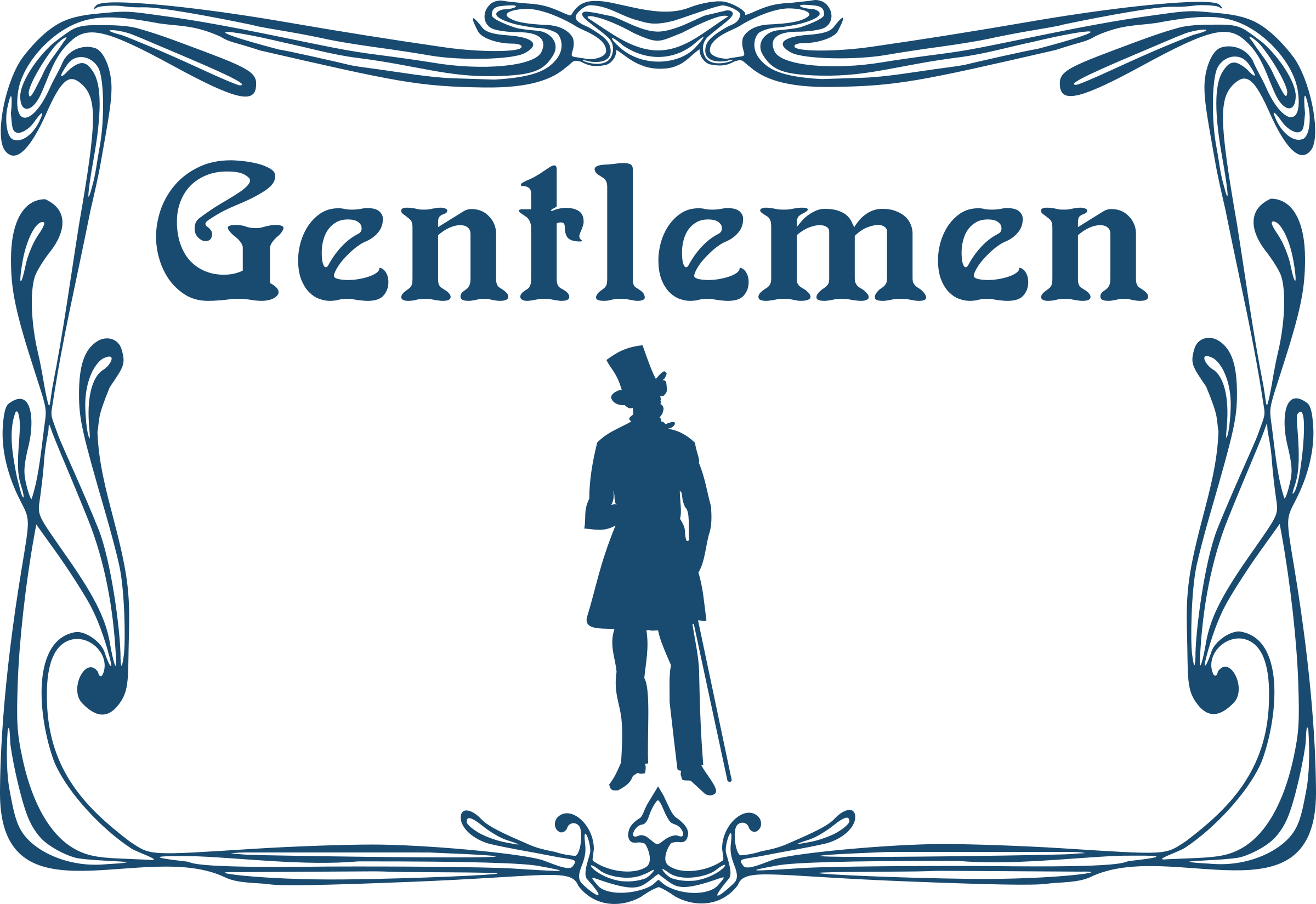 Door Clipart Toilet Door - Gentlemen Wc (2400x1649)